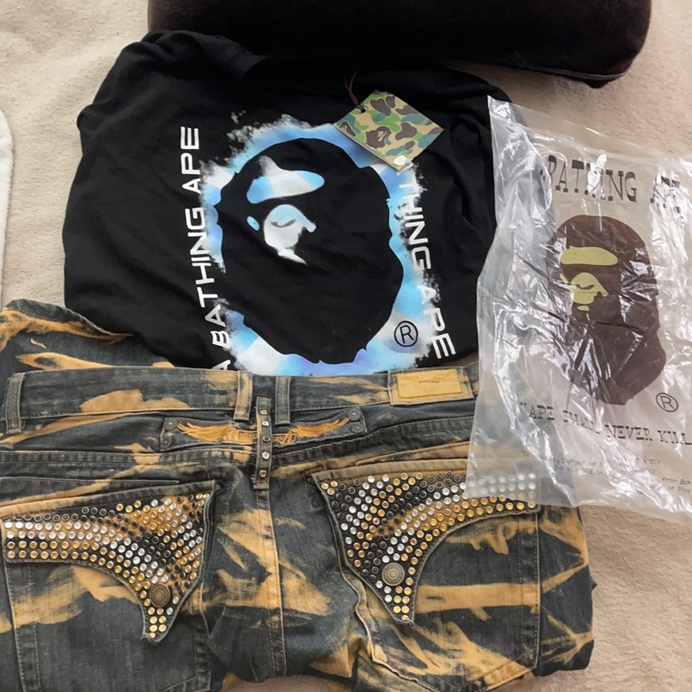 Bape Shirt And Robin Jeans